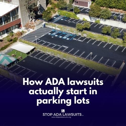 How ADA lawsuits actually start in parking lots